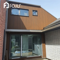 Revêtement mural extérieur imperméable à rainures, panneau composite en bois grainé 3D, panneaux composites pour façade extérieure, décoration de jardin et de maison