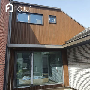 야외 방수 플루티드 월 클래딩 캡드 WPC 3D 패널 우드 그레인 복합 패널 외부 파사드 정원 집 장식 - Product Image 2