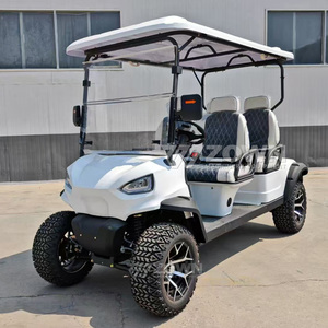 Carrito de Golf Eléctrico de 3-4 Plazas con Techo y Luces LED, Vehículo Utilitario Todoterreno, Color Blanco - Product Image 3