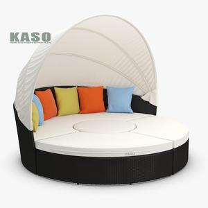 Garden Day Bed Pool Furniture Round Rattan Wicker Rope Aluminum Sun Bed Beach <strong>Daybed</strong> <strong>With</strong> <strong>Canopy</strong> Patio Cabana <strong>Outdoor</strong> <strong>Daybed</strong> - Product Image 6