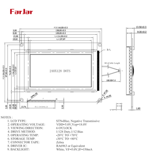 240x128 WG240128B แอลซีดีโมดูลจอแสดงผล <span class=keywords><strong>LCD</strong></span> โมดูลจอแสดงผล <span class=keywords><strong>LCD</strong></span> ระดับ240*128 - Product Image 2