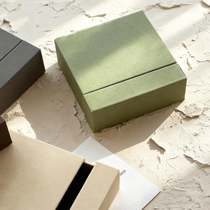 Cajón de caja de papel rectangular de embalaje de joyería de lujo respetuoso con el medio ambiente con logotipo personalizado para collar de anillo para presentar joyería Premium - Product Image 4