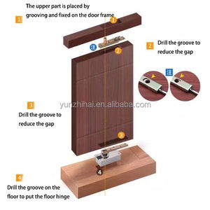 Charnière de sol à ressort robuste de qualité supérieure, fabrication allemande, pour porte en verre à grand <span class=keywords><strong>pivot</strong></span> - Product Image 6