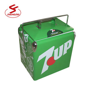 กล่องโลหะทำความเย็นพกพา,กล่องโลหะขนาดเล็กแนวย้อนยุคสำหรับกิจกรรมกลางแจ้งกล่องน้ำแข็ง - Product Image 5