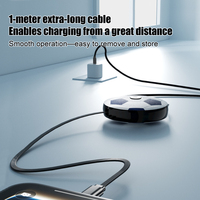 Cable de Carga Rápida USB-C Retráctil Bidireccional Multifunción de 1M, 140W PD, con Soporte para Teléfono y Juguete Antiestrés