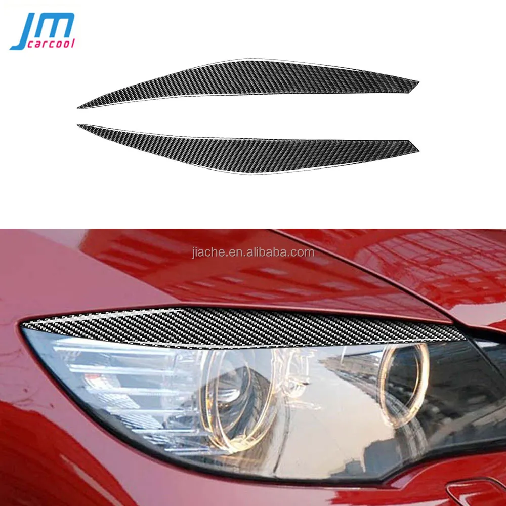 Carbon Fiber Material Front Bumper Lip FogLamp Eyebrow Car innen Decoration For BMW X6 E71 2008 - 2014