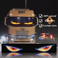 Pushunled Nouvelle Conception Panneau LED Matrice Pixel pour Voiture Camion Lumière Bande « Devil Eyes » Écran d'Affichage LED pour Fenêtre de Véhicule