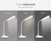 Lampe de table LED rechargeable par USB, lampe de bureau flexible à prix bon marché, lampe de lecture pour les études et le travail