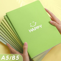 Cahier d'exercices a5 simple surface molle livre de lignes horizontales cahier de reliure de haute valeur cahier de copie souple couture protection des yeux