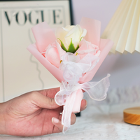 Groothandel handgemaakte geurende zeepbloemenboeket onsterfelijke roos eeuwige bloemen voor Moederdag Valentijnsdag bruiloft feest cadeau
