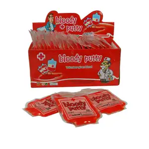 Bloody Putty Joke Toy Halloween Blood Bags Red Blood Slime Silicone Putty Volunteer Given Blood