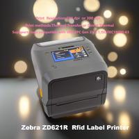Printer Thermal Industri Zebra ZD621R UHF RFID 300DPI Antarmuka USB Siap Pakai SDK untuk Tag Perhiasan Pakaian Stok Garansi 1 Tahun