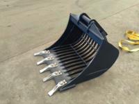 Mini Excavator Sieve Bucket dengan Adaptor MS03