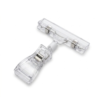 Clips d'étiquetage en plastique transparent robustes pour l'étiquetage des bords d'étagères et la présentation en magasin