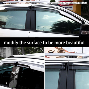 Déflecteurs de vitres de voiture en acrylique PC pour l'extérieur, pare-pluie, visière de fenêtre chromée électroplaquée, pare-soleil pour <span class=keywords><strong>Nissan</strong></span> <span class=keywords><strong>Navara</strong></span> 2015- - Product Image 6