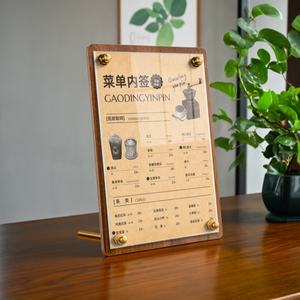 Hotel commerciale moderno tavolo acrilico porta segni di carta di visualizzazione personalizzata per il ristorante Bar e la promozione panetteria - Product Image 1