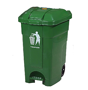 Eco-Friendly Rolling <strong>Cover</strong> Type 70 Liter Plastic Foot Pedal <strong>Dustbin</strong> <strong>With</strong> <strong>Wheels</strong> - Product Image 6