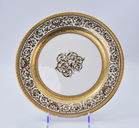 Service de table de luxe en porcelaine fine avec décor doré 24 carats, vaisselle royale, assiettes, bols, cuillères, pour mariage, banquet, fête, cadeau, kit complet