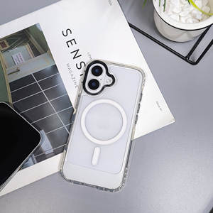 Chất lượng cao rõ ràng phí không dây trường hợp điện thoại cho <span class=keywords><strong>iPhone</strong></span> 16 Pro Max trong suốt Acrylic từ trường hợp điện thoại cho iphone16 15 cộng với - Product Image 4