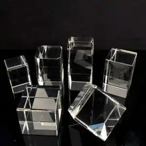 Honor Of Crysal High Beauty Square Crystal Exquisite And Transparent Design Cube Crystal Crafts