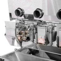 Mini machine d'emballage d'oreiller de peseur linéaire à 4 têtes populaire chaude pour peser et emballer la poudre de thé