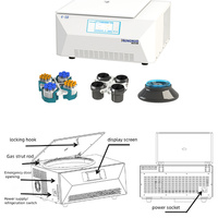 Centrifugeuse médicale portable réfrigérée à basse vitesse CE ISO 4-5R avec RCF 6321xg et moteur DC sans balais pour laboratoires cliniques