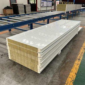 Panneau sandwich en <span class=keywords><strong>laine</strong></span> <span class=keywords><strong>de</strong></span> <span class=keywords><strong>roche</strong></span> <span class=keywords><strong>de</strong></span> 80mm d'épaisseur au design moderne avec indice <span class=keywords><strong>de</strong></span> résistance au feu <span class=keywords><strong>de</strong></span> classe A et panneau sandwich mural en acier <span class=keywords><strong>de</strong></span> couleur double face - Product Image 3