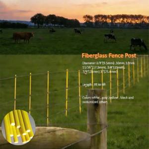 מוט גדר פיברגלס מלא 20 מ\\\"מ, אורך 1.2-2.7 מטר, דוגמא עגולה חלקה, לבניית גדר חשמלית, שירות חיתוך כלול - Product Image 2