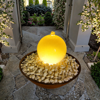 Boule de fontaine sphérique extérieure de jardin de parc boule acrylique boule de fontaine de cascade boule de fontaine de couleur personnalisée