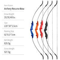Arc Recurve Pliable 20/30/40lbs avec Plateforme Double Flèche, Conception pour Tir à l'Arc Droitier/Gaucher, Chasse et Tir Sportif