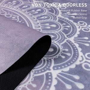 CZFIY Tapete de yoga antideslizante con diseño plegable, espesor silencioso y absorción de impactos, perfecto para deportes y fitness para hombres y mujeres - Product Image 3