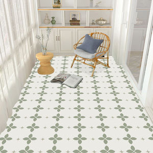 Alfombra Fresca y Sencilla para Balcón, Patrón Geométrico, PVC Antideslizante, Rectangular, Uso Doméstico, Cobertura Total, Fácil de Limpiar, Resistente a las Manchas - Product Image 1