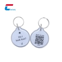 Kosten günstiges Vollkanten-Epoxidharz NTAG 213 215 216 NFC-Hunde marke Haustier-Identifikation halsband QR-Code-Tier marke mit benutzer definiertem Druck