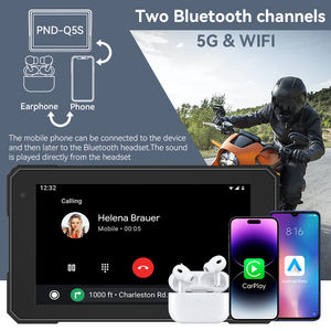 <span class=keywords><strong>Oferta</strong></span> Superior Pantalla Universal Inalámbrica CarPlay para Motocicleta Navegación GPS BT 5.0 WIFI Android Auto Portátil para Moto - Product Image 4