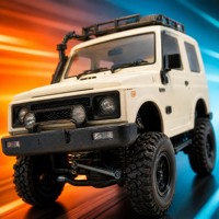 Voiture télécommandée RC Rock Crawler SUV 4x4 tout-terrain vintage avec barres de toit et snorkel, homologuée EN71 CE