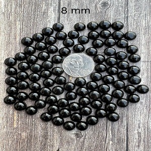 Premium Quality Black Onyx Round Loose Gemstones Calibrated 8 mm Natural Stones for Jewelry <b>Crafting</b> Wire Wrapping and Wholesale - Product Image 1