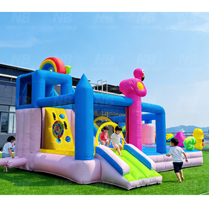 Kids <b>Inflatable</b> House <b>Water</b> <b>Slide</b> With Blower Backyard Jumping Castle Pool and Gun for Outdoor Play NB-93016 <b>Inflatable</b> Construc - Product Image 3