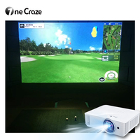 Simulateur de golf direct d'usine, écran de golf familial intérieur, projection interactive, simulateur de golf AR pour parc d'attractions sportives