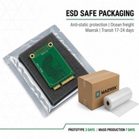 SSD PCB PCBA 4-16 Lapisan Megtron 6 Gold Finger Solid State Drive NVMe PCIe Gen 4 Bersertifikasi ISO 9001 Perakitan Turnkey Penyimpanan Data