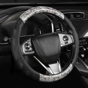 Nueva Funda Universal para Volante de Coche de Fibra de Carbono y Cuero PU con Diseño de Madera de Melocotón, Accesorio de Lujo para Coche - Product Image 4