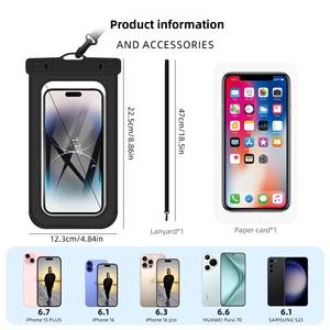 <span class=keywords><strong>Pochette</strong></span> de téléphone étanche en PVC vente chaude pour iPhone étui à écran tactile de rafting et de plongée en plein air pour Amazon Stock - Product Image 5