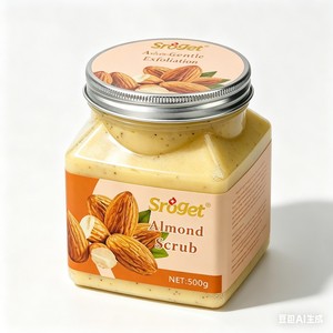 Gommage corporel exfoliant aux amandes, nettoyage en profondeur naturel, élimination des peaux mortes, hydratant, lissant, adoucissant, soin du corps - Product Image 1