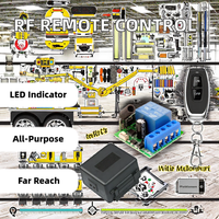 Interrupteur sans fil RF 433 MHz, récepteur de relais 1CH et émetteur 2CH pour serrure de porte, lumière de garage, DC12V 24V 30V