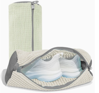 Sac à linge pour chaussures, sac de lavage pour baskets en nylon avec fermeture éclair, réutilisable, coloré, pour machine à laver, chaussures de tennis