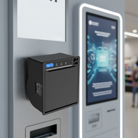 Imprimante thermique EP-382C 80 mm, imprimante à panneau intégré de 3 pouces, impression de tickets avec ports RS232/TTL+USB, largement utilisée dans les totems numériques
