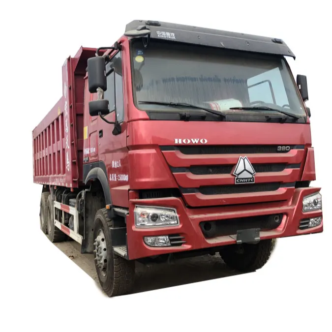 Caminhão de descarga usado howo 380hp, 10 rodas 6x4 caminhão para mercado africano com preço baixo venda