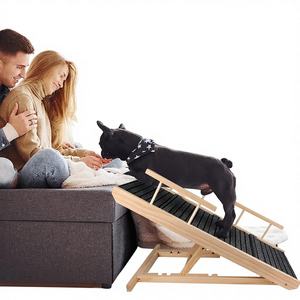 Rampe en <span class=keywords><strong>bois</strong></span> portable pour chiens et chats, hauteur réglable, design de garde-corps antidérapant, utilisation en <span class=keywords><strong>voiture</strong></span>, jouet pour chien - Product Image 1