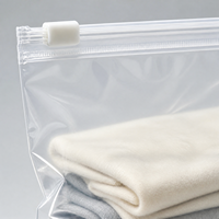 Emballage de vêtements écologique avec fermeture éclair, sac à fermeture éclair blanc givré, sac en plastique à fermeture éclair, sac d'emballage semi-transparent avec votre logo