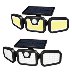 Hfbh เซ็นเซอร์เคลื่อนไหวตกแต่งกลางแจ้งโคมไฟสวนพลังงานแสงอาทิตย์<span class=keywords><strong>3</strong></span>ด้าน74 LED - Product Image 1