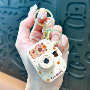 Cute Capybara Themed Projection Camera <b>Keychain</b> Creative Mini Projector Toy Lovely Bag Charm and Couple Accessory Wholesale - Product Image 1